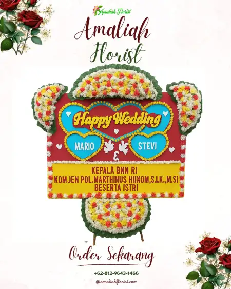 Papan Bunga Pernikahan Mam